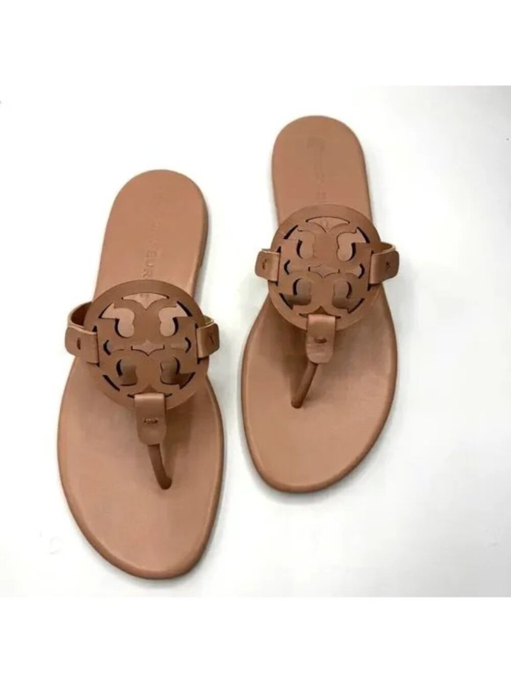 Tory Burch Miller Soft Calf Leather Sandals in Light Sand US 8.5 - Picture 2 of 8